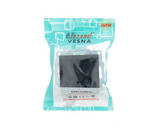 Выключатель черный Lezard серия Vesna 742-4288-100 фото 4